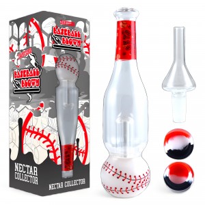 Baseball Blown Glass Basketball Nectar Collector [BAS-002]